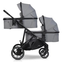 EasyGo DuoFlex Cloudy Gray 2+2 wózek bliźniaczy wielofunkcyjny